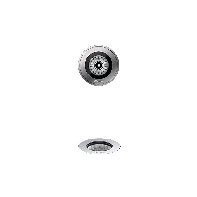 Light Up Orbit - body in stainless steel flush mounted ø 2