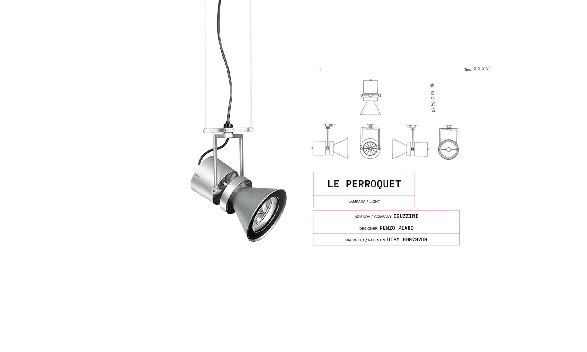 Le Perroquet di iGuzzini selezionato per la mostra di Design Italia Geniale nella sede del MISE