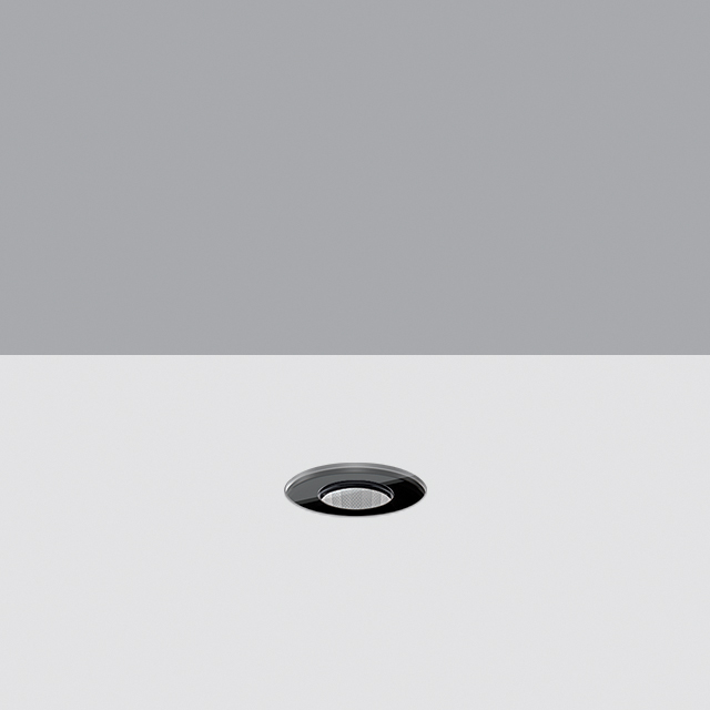 Light Up Orbit - body in stainless steel / all glass flush mounted